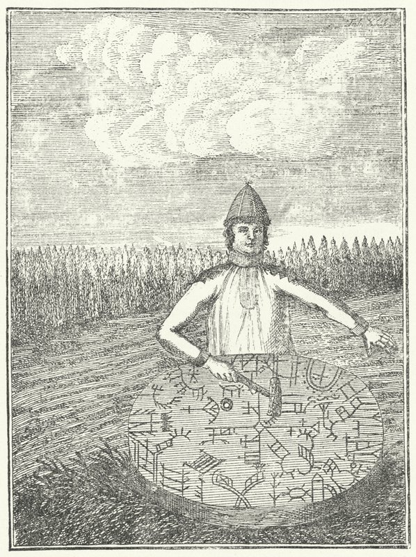 A shaman of the Sami culture in Lapland by German School