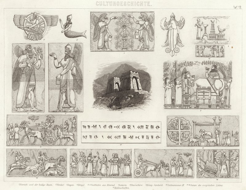 Ancient Assyria (Illustration for Bilder-Atlas) by German School