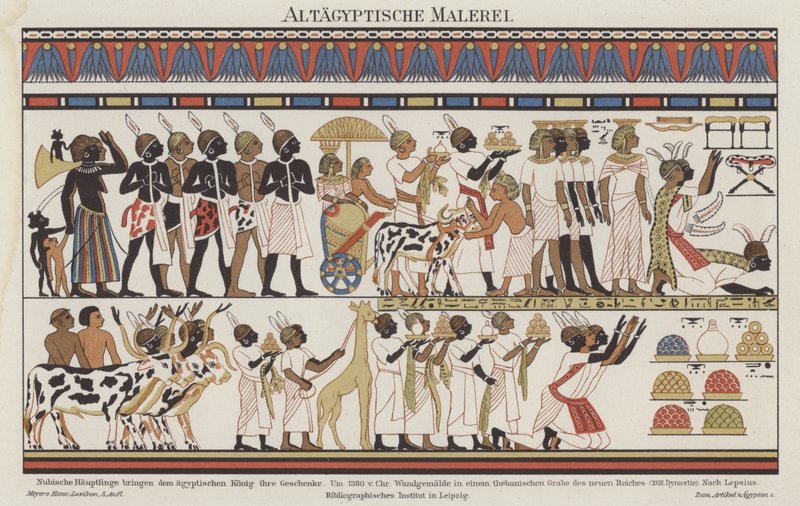 Ancient Egyptian painting by German School