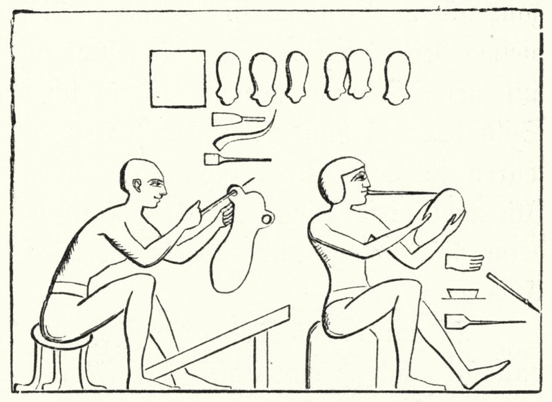 Ancient Egyptian shoemakers by German School