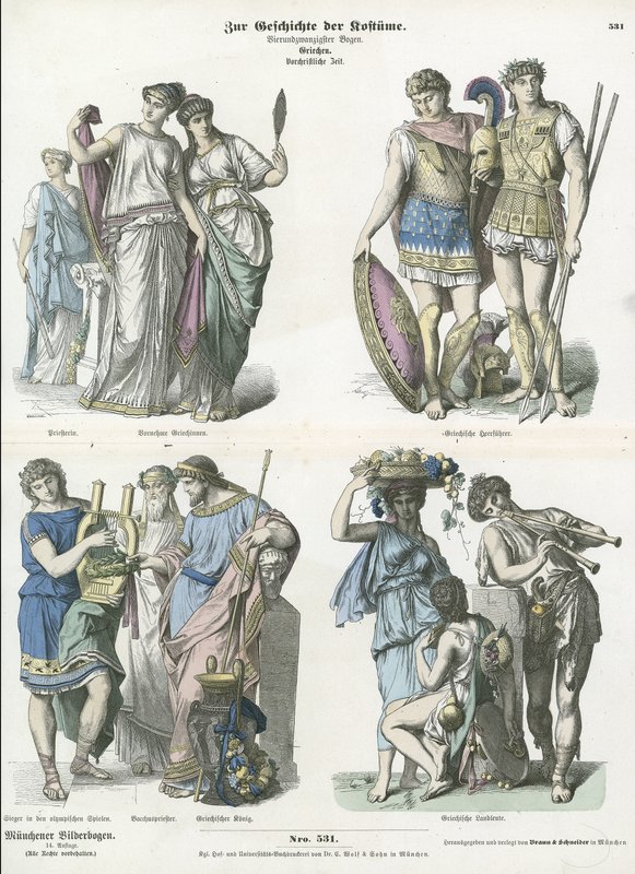 Ancient Greek Costumes by German School