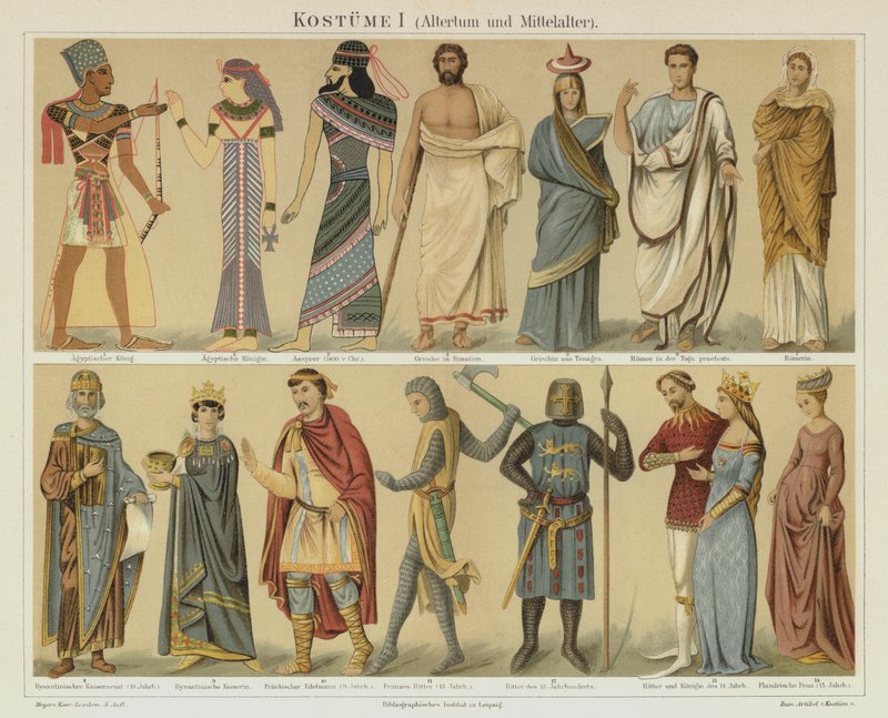 Ancient and medieval costumes by German School