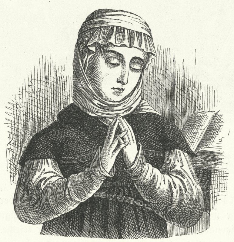 Anna Reinhard, wife of Huldrych Zwingli, leading figure in the Reformation in Switzerland (engraving) by German School