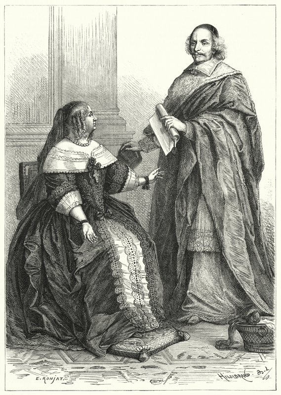Anne of Austria, regent of Louis XIV of France, and Cardinal Mazarin, France