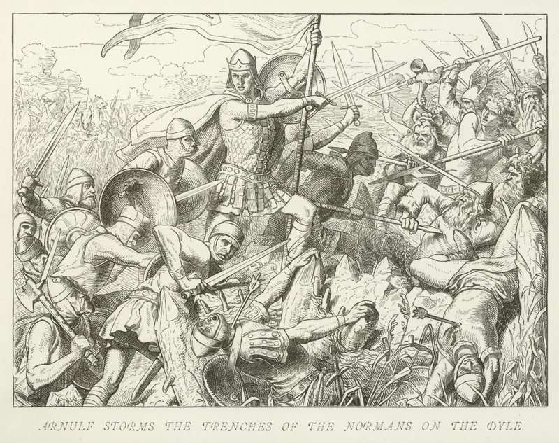 Arnulf Storms the Trenches of the Normans on the Dyle by German School