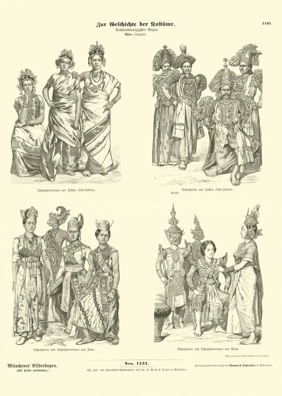 Asian Actors Costumes, Late 19th Century by German School