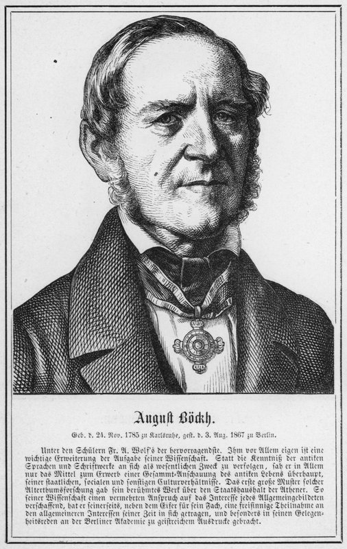 August Böckh (engraving) by German School