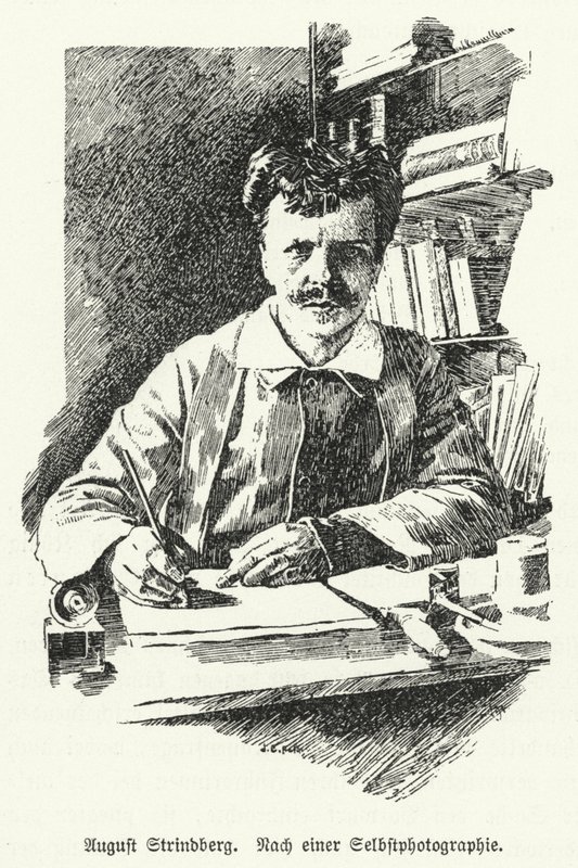 August Strindberg, Swedish playwright, novelist, poet and artist by German School