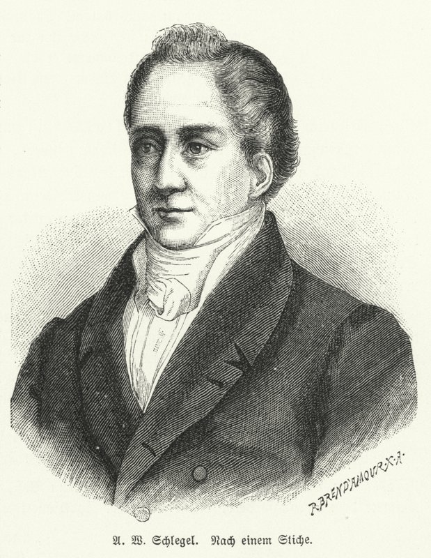 August Wilhelm Schlegel, German poet and translator by German School