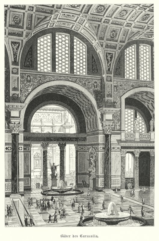 Baths of Caracalla, Rome by German School