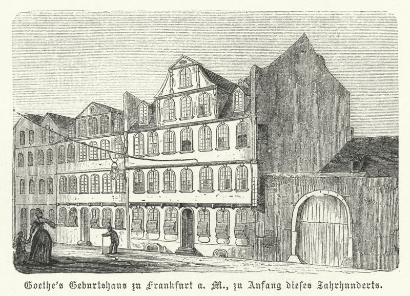 Birthplace of German author Johann Wolfgang von Goethe, Frankfurt-am-Main, early 19th Century by German School