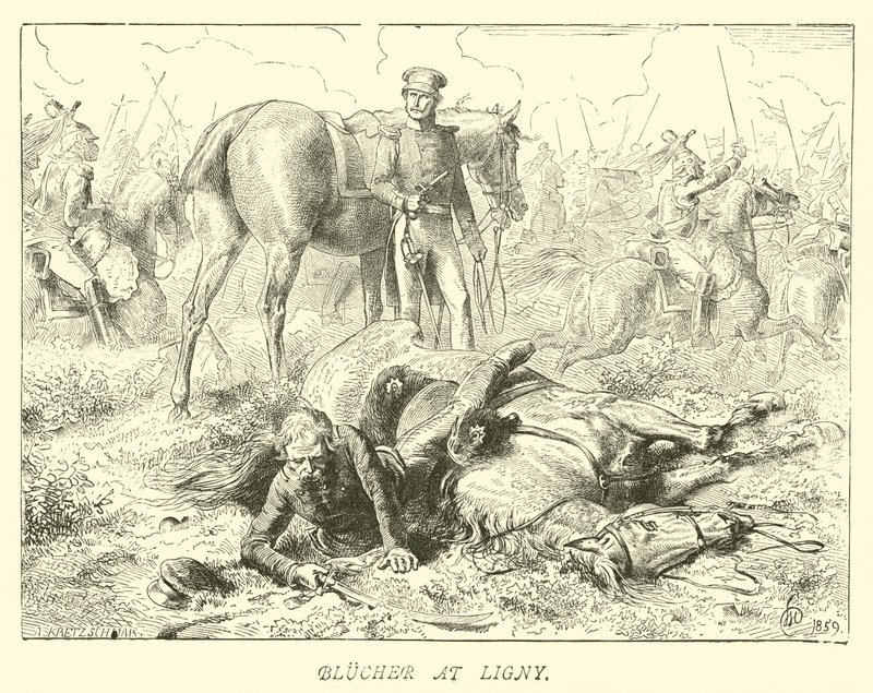 Blucher at Ligny by German School
