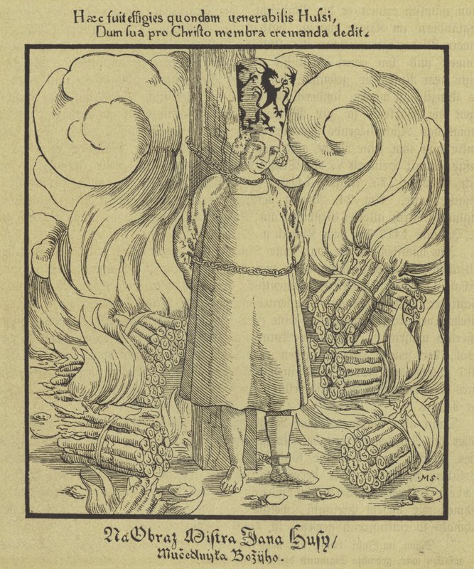 Bohemian Christian Reformer Jan Hus Being Burned at the Stake, Constance, 6 July 1415 by German School