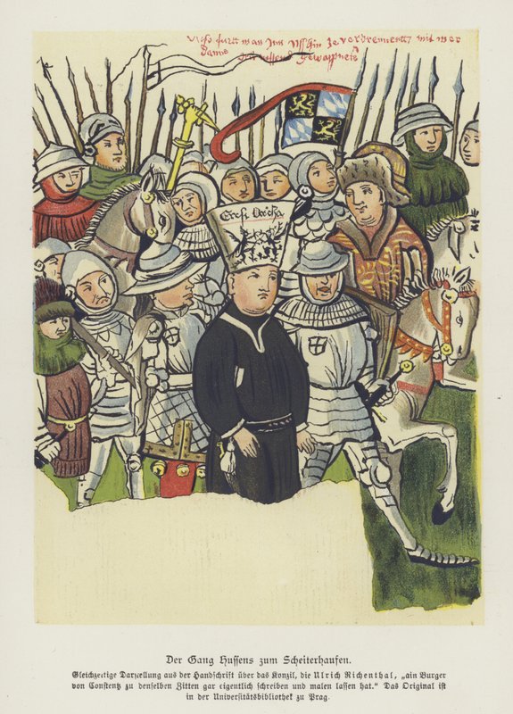 Bohemian Christian Reformer Jan Hus Being Taken to His Execution, Constance, 6 July 1415 by German School