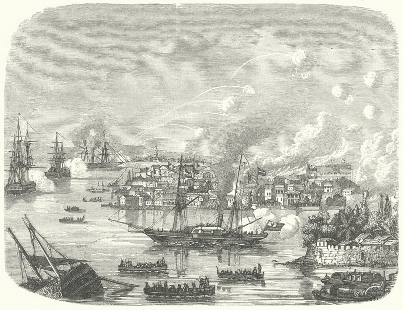 Bombardment of Canton by the British, Second Opium War by German School