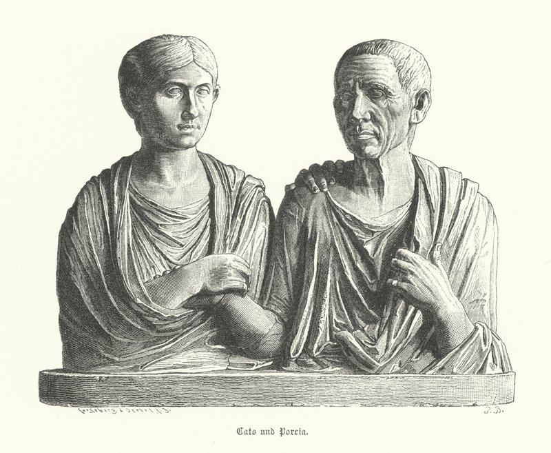 Cato and Porcia, ancient Roman sculpture by German School