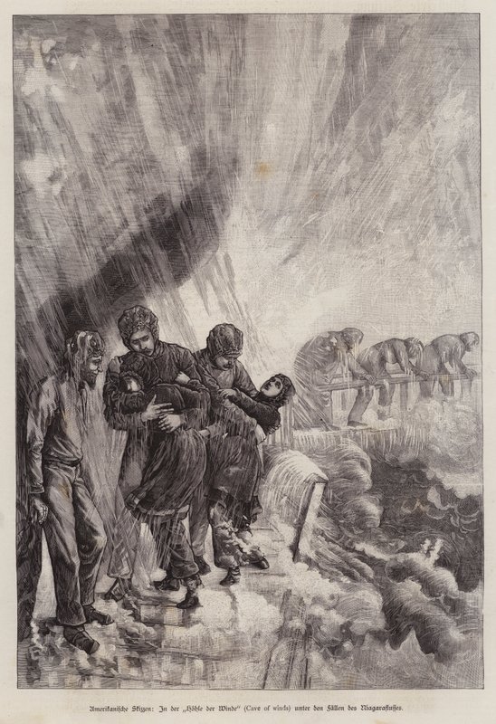 Cave of the Winds, Beneath Niagara Falls, New York, USA by German School