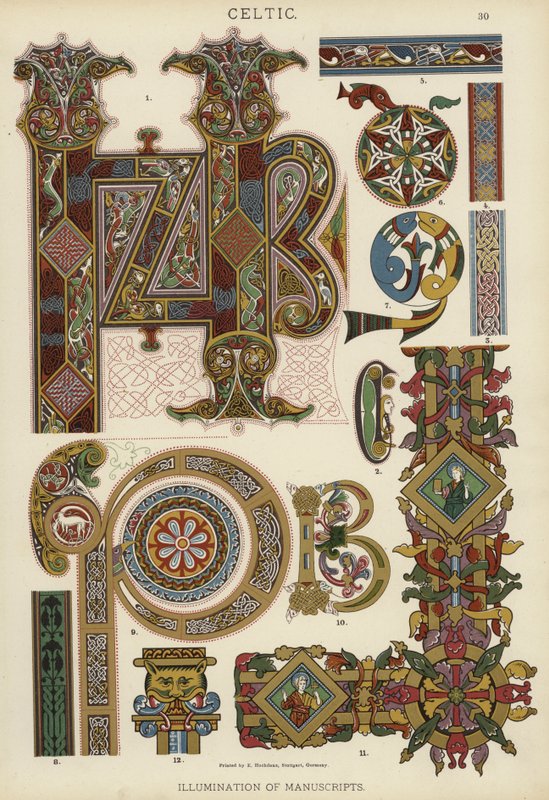 Celtic, Illumination of Manuscripts by German School