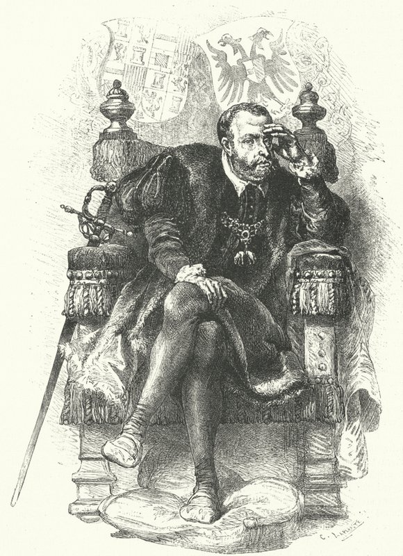 Charles V, Holy Roman Emperor (engraving) by German School