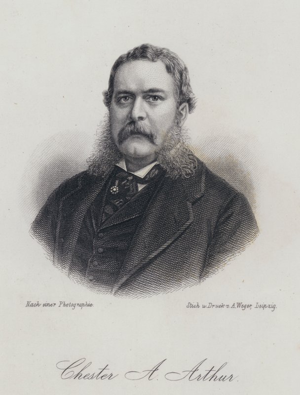 Chester A Arthur, American politician and 21st President of the United States by German School