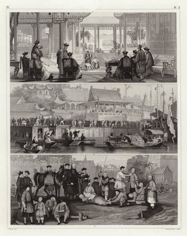 Chinese scenes (engraving) by German School