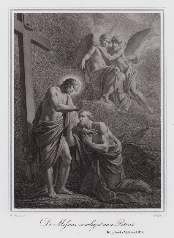 Christ Appears to Peter by German School