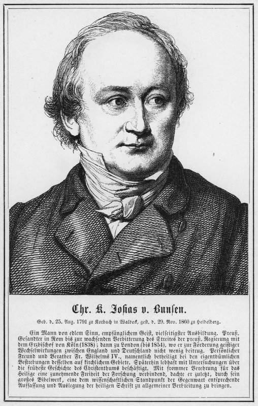 Christian Karl Josias von Bunsen (engraving) by German School