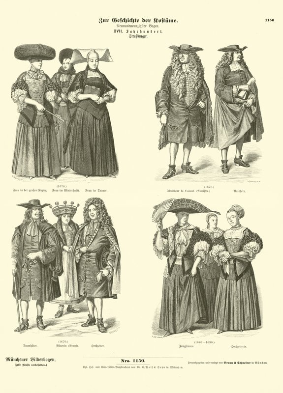 Costumes of Strasbourg, 17th Century by German School