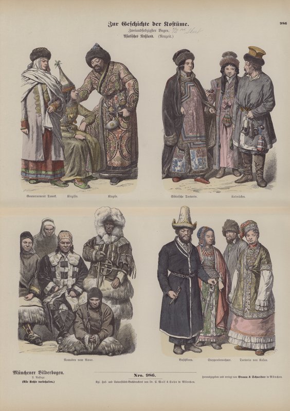 Costumes of the Russian Far East, 19th Century by German School