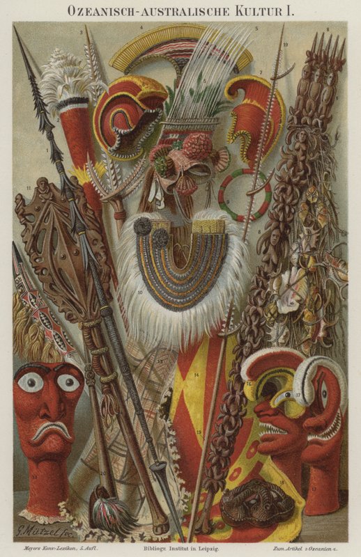 Cultural Artefacts of Oceania and Australasia by German School
