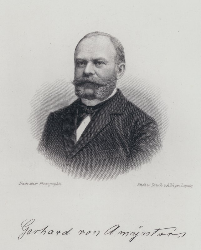 Dagobert von Gerhardt, German Soldier, Poet and Novelist (engraving) by German School