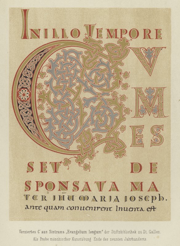 Decorated letter C from Sintram