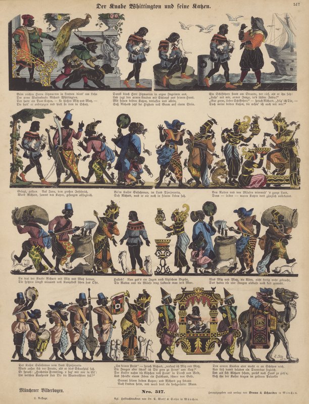 Dick Whittington and his cats by German School