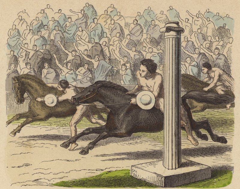 Display of Horsemanship in Ancient Greece by German School