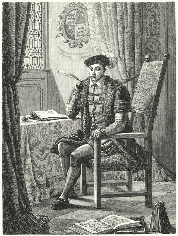Edward VI, King of England (engraving) by German School