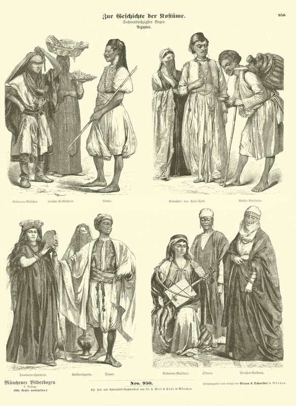 Egyptian Costumes by German School
