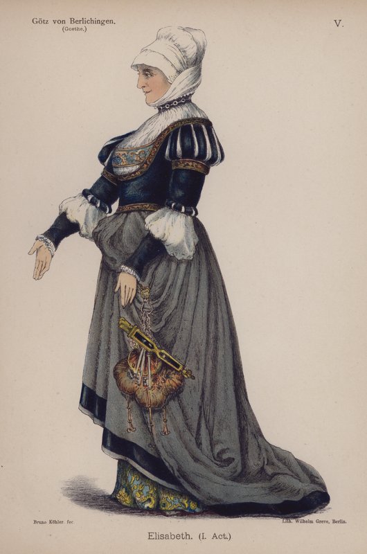 Elisabeth, from Gotz von Berlichingen by Goethe by German School