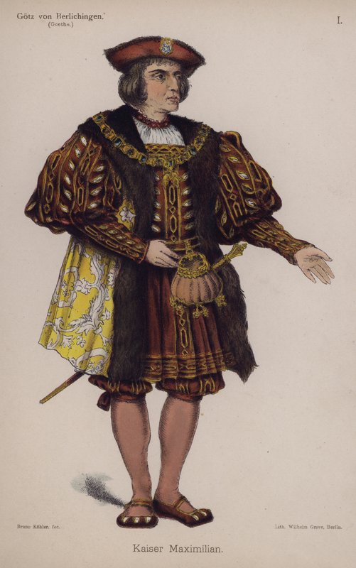 Emperor Maximilian, from Gotz von Berlichingen by Goethe by German School