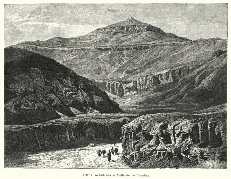 Entrance to the Valley of the Kings, Egypt by German School
