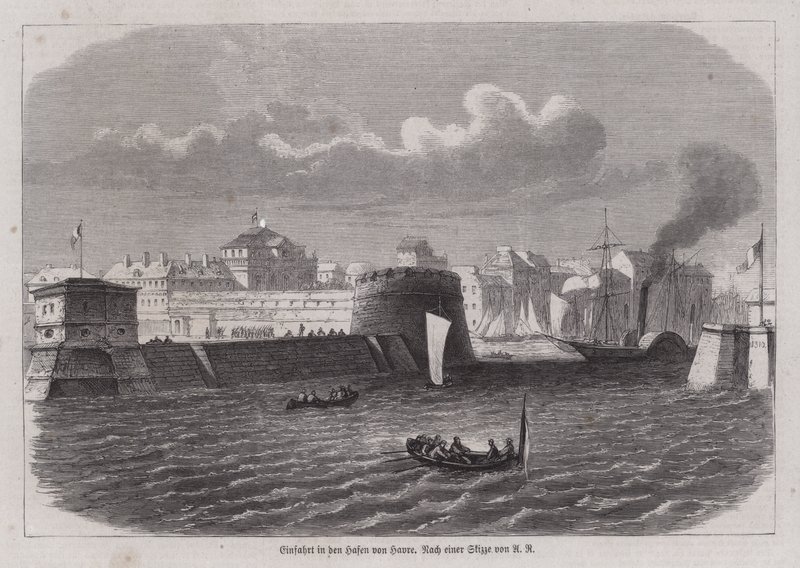 Entrance to the Harbour of Le Havre, France by German School