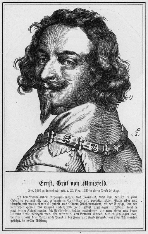 Ernst, Count of Mansfeld (engraving) by German School