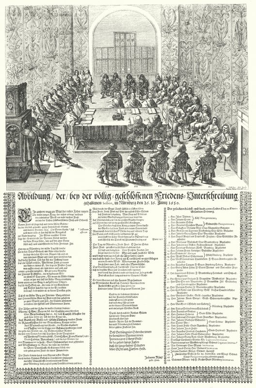 European peace congress held at Nuremberg in 1650 after the Thirty Years