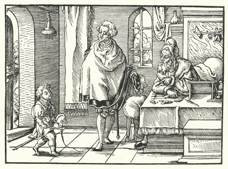 Family Scene by German School