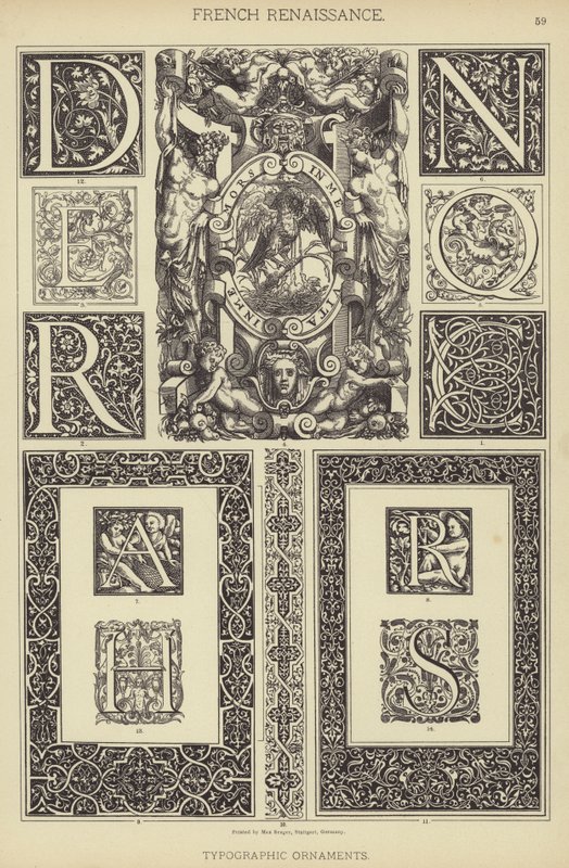 French Renaissance, Typographic Ornaments by German School
