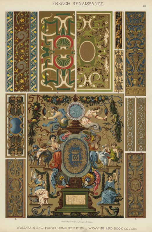 French Renaissance, Wall Painting, Polychrome Sculpture, Weaving and Book Covers by German School