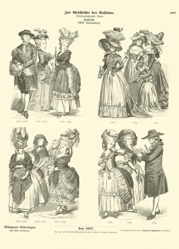 French Costumes, 18th Century by German School
