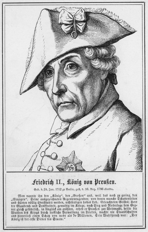 Friedrich II, King of Prussia by German School