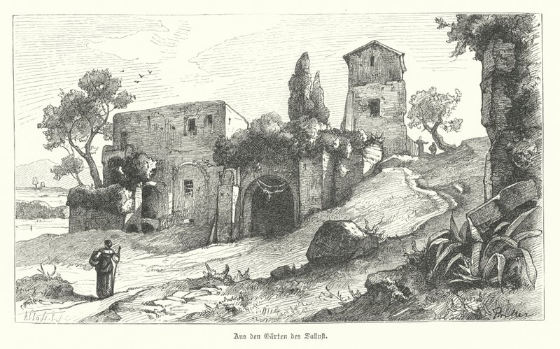 Gardens of Sallust, Rome by German School