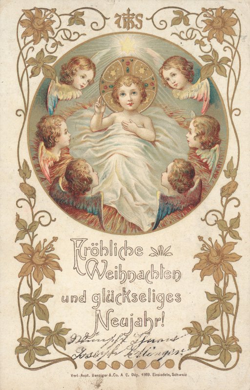 German Christmas card by German School