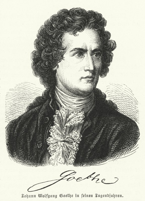 German Author Johann Wolfgang Goethe (1749-1832) in His Youth by German School